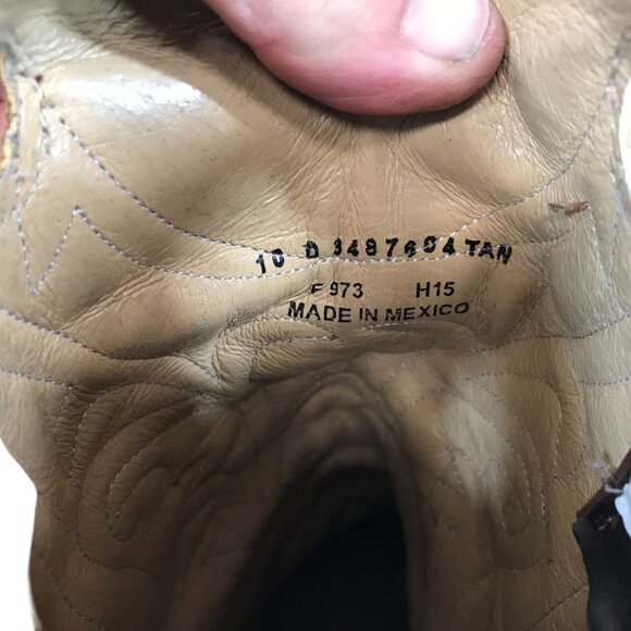 Frye Billy Pull On Cognac Leather Boots Western Mens Size  10D 3487694 F973 - Picture 10 of 11